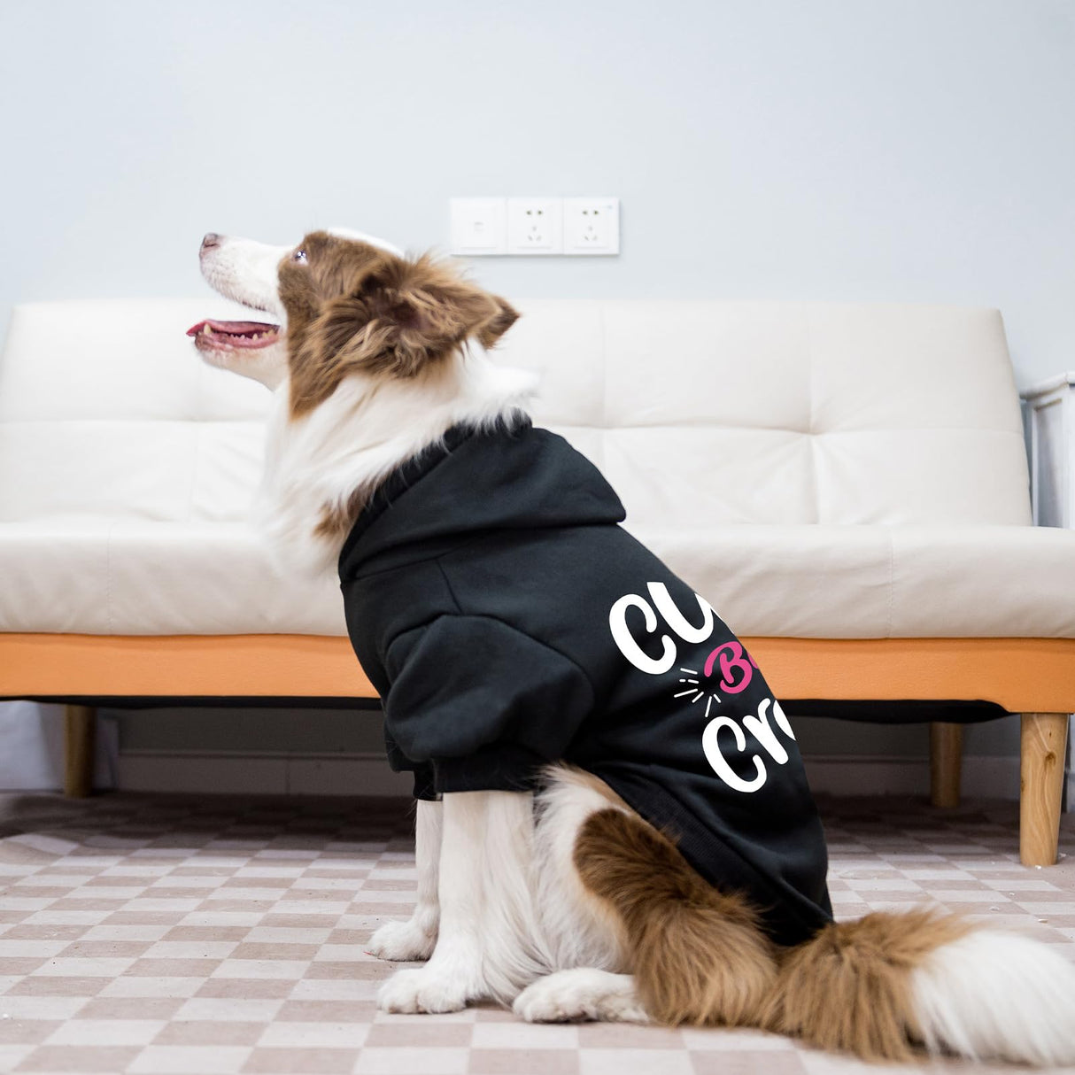 EXPAWLORER Valentine's Day Dog Hoodie-Soft and Warm Dog Sweaters, Pet Clothes Autumn Winter Coat Sweatshirt with Cute But Crazy Print for Puppy,Cat, Small Medium Large Dogs