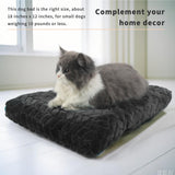 Dog Crate Mat for Dog Cages Black Dog Bed for Small Dogs 18 Inch Dog Crate Bed Washable Dog Mats for Sleeping,Up to 10 lbs Soft and Fluffy Small Dog Bed for Crate Tire Printing Black