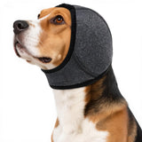 AuraPaw Dog Snood Ear Protectors,Dog Ear Cover,Adjustable Dogs Ears Muffs Noise Protection,Dogs Ears Defenders,Pet No Shake Head Wraps for Ear Hematoma Grooming Firework Force Drying,Grey,S