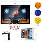 TREYWELL Indoor Basketball Hoop Fan Backboards for Teens and Adults Door Room Basketball Hoop Mini Hoop with Electronic Scoreboard, 3 Balls and Batteries Basketball Toys for 8 9 10 11 12