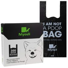 Load image into Gallery viewer, Miyouli 300 Counts Extra Thick Black Pet Poop Waste Bags With Handles for Dogs Ocean Wind-Scented
