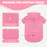 Dog Sweaters for Large Dogs,Dog Hoodie,Warm Fleece Sweatshirt with Hood & Pocket,Leash Hole,Cozy Cold Weather Pet Clothes Sweater Hoodie for Large Dogs(Pink,XL)