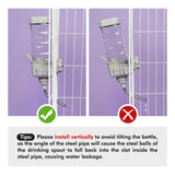 Vannon Small Animal Water Dispenser for Cage, 30oz Auto Feeding Crate Water Bottle for Rabbit, Chinchilla, Ferret, Guinea Pig, Squirrel, Hedgehog, Pet Nozzle Diameter: 10mm, BPA Free, Grey