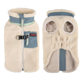 FEimaX Dog Winter Coat Fleece Lined Dog Jacket with High Collar&Zipper, Snowsuit for Small to Medium Dogs, Windproof Puppy Cold Weather Coats with D-Ring Leash, Durable Doggie Vest Pet Snow Vest