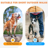 SCENEREAL Anti Slip Dog Socks Boots, Dog Shoes for Hot/Cold Pavement Snow Rain Days, Waterproof Grip Doggy Booties for Hardwood Floor, Winter Paw Protectors for Small Medium Large Senior Old Dogs
