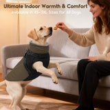 ASENKU Reflective Dog Coat with Built-in Harness, Windproof Fleece-Lined Dog Jacket for Small, Medium, Large Dogs, Warm Winter Vest with Turtleneck & Zipper (Navyblue M)