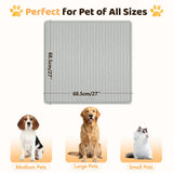 Bartuke Silicone Dog Crate Mat, 27" x 27" Crate Liner for Dog Cages, Kennel Mat with Raised Edge, Washable, Waterproof, Leakproof, Protect Floors