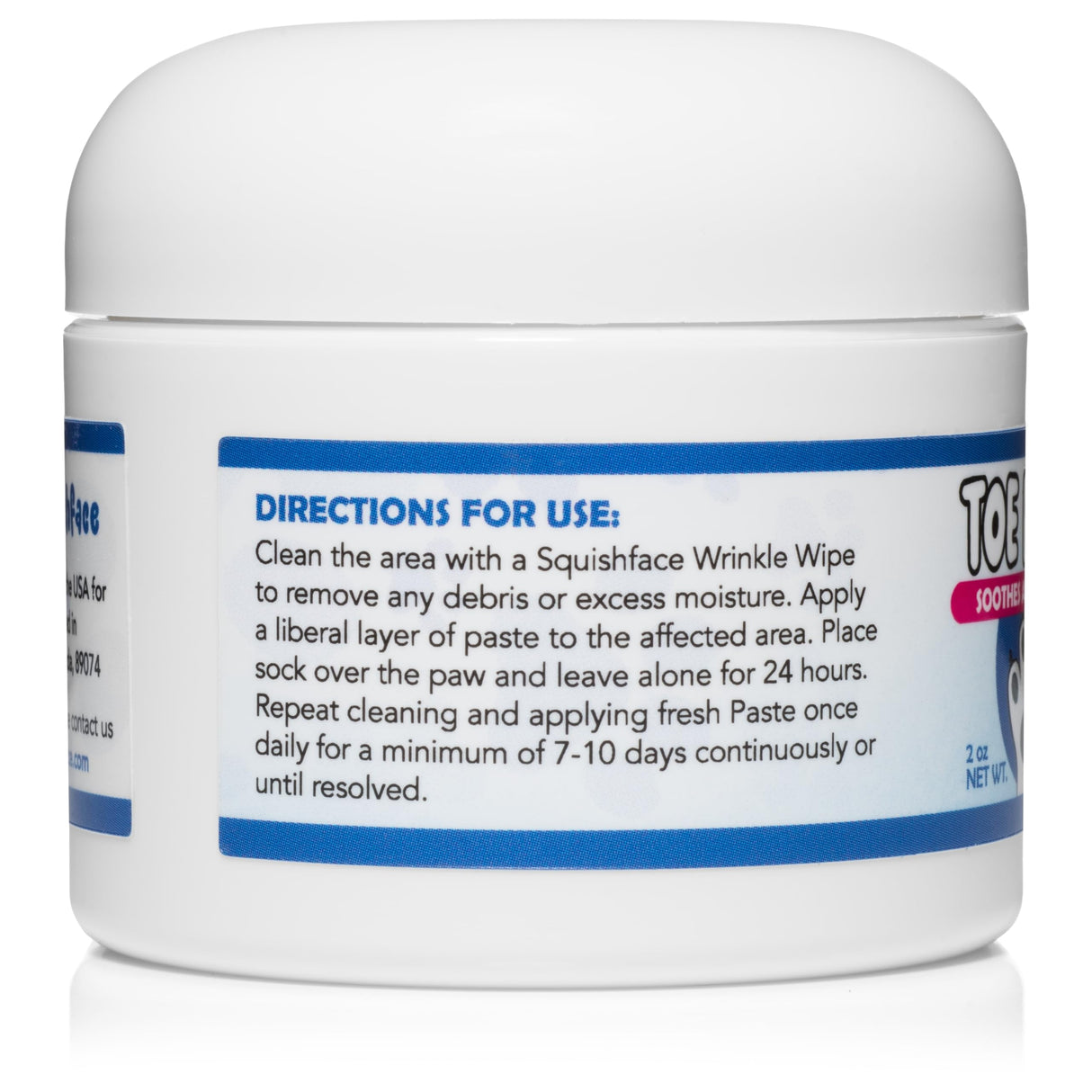 Squishface Toe Paste - Dog Paw Balm, Dog Paw Yeast Care, Soothing Dog Paw Cream for Happy, Healthy Paws! 2oz.