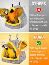 Large Winter Warm Bird Nest House, Comfortable Bird Bed for Cage with Mat, Hanging Hammock Shed Hideaway Hut Gift for Macaws African Grey Amazon Parrots