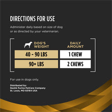 Load image into Gallery viewer, Purina Pro Plan Veterinary Large Breed Dog Joint Care Supplement with Glucosamine, Chondroitin, and Collagen to Support Hip and Joint Health – 30ct Pouch
