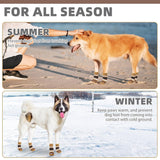 KOOLTAIL Anti Slip Dog Socks for Hot Pavement, 3 Pairs Dog Boots & Paw Protectors to Prevent Licking Paws with Grippers, Double Sides Booties Shoes for Hardwood Floors Small Medium Large Senior Dogs