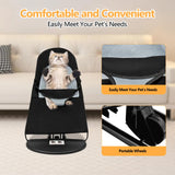 Surneis Dog Rocking Bed, Folding Rocking Chair Portable Dog Cooling Mat Pet Bouncy Bed 3-Speed Height Adjustable Cat Indoor Lounge Washable V-Shaped Bracket for Pets Weighing Less Than 33.07 Lbs