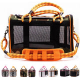 Buddy's Best Airline Approved Pet Carrier – Army Camo & Orange for Dog or Cat, Fits Under Seat, TSA Compliant, Ventilated Mesh Design w/Waterproof Base & Reflective Strips