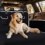 Toozey Dog Car Seat Cover for SUV, Sedan & Van, Waterproof & Tear-Resistant Dog Seat Cover for Backseat with Side Walls, Non-Slip Backing & Bumper Guard, Black Large: 81.9"x54.3"