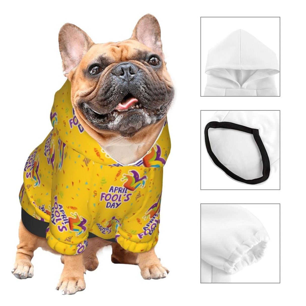 Happy April Fool'S Day Pet Wear Hoodie Small Dog Sweatshirt Warm Lightweight Easy to Wear Puppy Pets Apparel X-Large