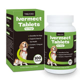 lvermect Tablets for Dogs, 99% Purity for Gut Health Detox, Promotes Immune & Digestive Support - 7.5mg(100 Tablets)