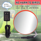 KHEARPSL Bird Heater for Cage, Bird Warmer with Mirror Birdcage Heater 12V Bird Heater Pad Bird Heating Plate for Conure Cockatiels Parrots Cocktail African Grays
