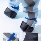 Dog Raincoat with Boots,Waterproof Dog Raincoats with Hood,Raincoat with Reflective Strap, Lightweight Rain Jacket with Leash Hole (Blue Cloud (Detachable Tail), XXL (14-17lb))