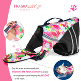 Dog Life Jacket, French Bulldog Life Vest for Swimming Boating, Dog Swim Vest with Chin Float and Rescue Handle, High Flotation Puppy Life Jackets (Chest Girth: 17" to 30", Weight: 17" to 28" LB)