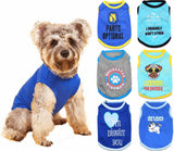 6 Packs Boy Dog Shirts for Small Dogs Boys Clothes Puppy T-Shirt Summer Vest for Dog Boys Tshirts Chihuahua Boy T Shirt Yorkie Clothing