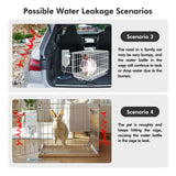 Vannon Small Animal Water Dispenser for Cage, 30oz Auto Feeding Crate Water Bottle for Rabbit, Chinchilla, Ferret, Guinea Pig, Squirrel, Hedgehog, Pet Nozzle Diameter: 10mm, BPA Free, Grey