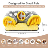 Avont Guinea Pig Hideout Tunnel, Hideaway Play Tube Toys Mat for Small Animal Dwarf Rabbits Chinchillas Hamsters Hedgehogs Ferrets Bearded Dragons and Rats -Star