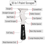 Bates- Paint Scraper, 10 in 1 Painters Tool, Scraper for Wood