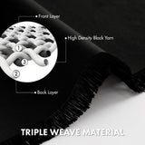 36 Inch Short Blackout Curtains Set of 4, Over Sink Kitchen Tier Curtain Thermal Insulated Privacy Drapes Mini Top & Bottom Rod Pocket Cafe Curtains for Small Windows Bathroom RV, Black