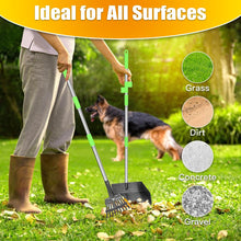 Load image into Gallery viewer, TOOGE Larger Pooper Scooper, Dog Pooper Scooper for Large Medium Small Dogs Heavy Duty Long Handle Metal Tray Rake Shovel Set for Yard Grass
