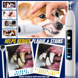SIRGAWAIN Pet Ultrasonic Dental Cleaner — Plaque, Tartar & Stains Remover, 4 Tips, 3 Modes, LED, Contact-Activated & Smart Touch Protection, Complete Cleaning Kit for Dogs & Cats (White)