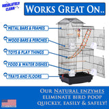 Absolutely Clean Amazing Bird Cage Cleaner and Deodorizer - Just Spray/Wipe - Safely & Easily Removes Bird Messes Quickly and Easily - Made in The US - Fragrance Free - 128oz Gallon