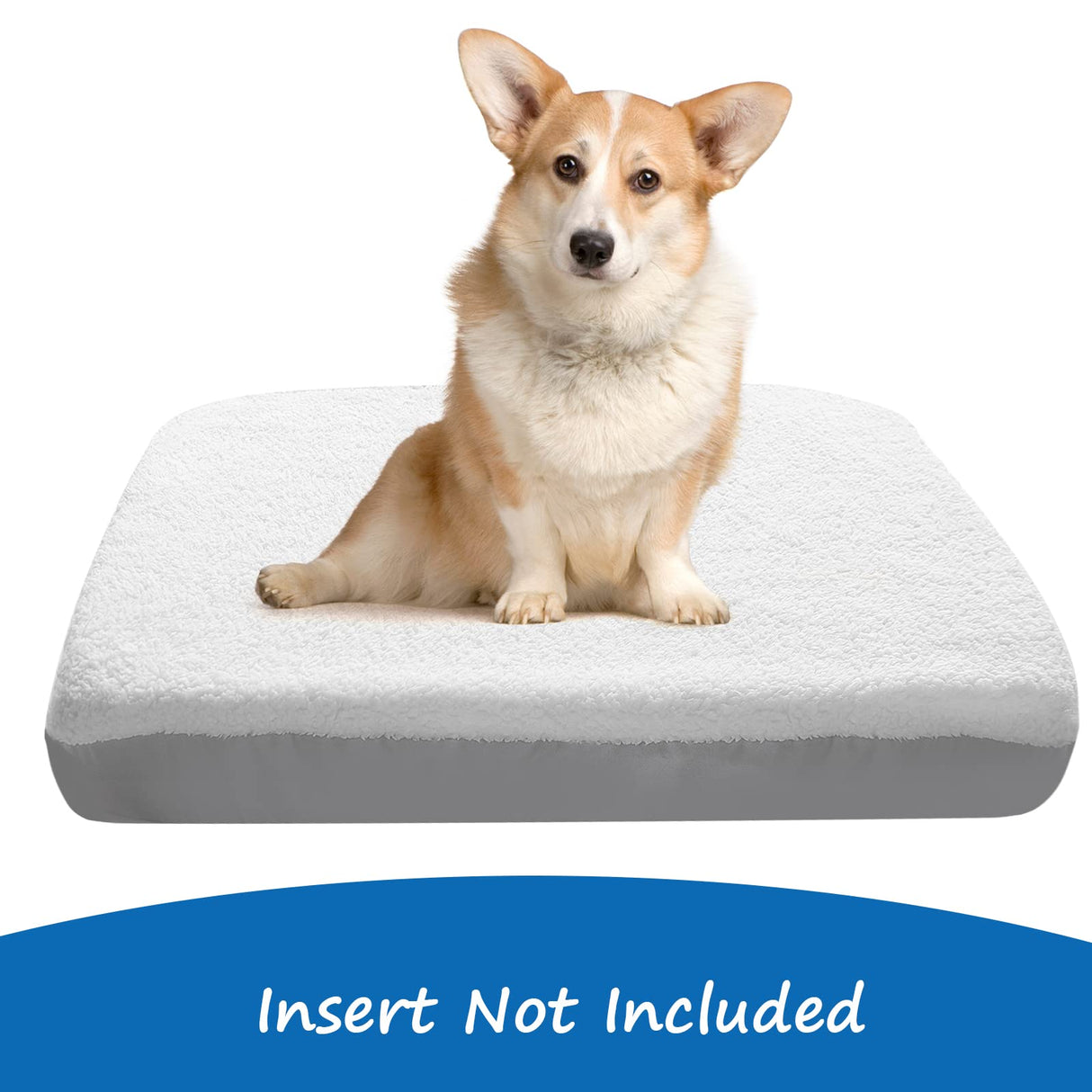 Dog Bed Covers Replacement Washable (Cover Only), Waterproof Warm Dog Mattress Cover Plush Dog Bed Cover-Easy to Remove, Plush Dog Pillow Cover, Soft and Comfortable Puppy Pet Bed Cover