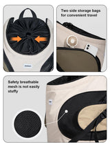 Dog Carriers for Small Dogs,Dog Backpack with 2 Pocket for Travel,Comfortable Dog Front Carrier Suitable for Dogs 8-18 pounds Machine Washable (Beige)