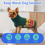 MIGOHI Warm Dachshund Sweater Soft Dog Sweater for Small Dogs | Wiener Dog Sweaters with Leash Hole Sleeveless Knitted Pullover Vest Winter Christmas Knitwear for Fall & Winter,Wiener,Pug,Green,M