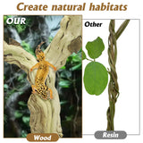 VCEPJH Large Snake Climbing Branch Decor 15.5 in Natural Reptile Wood Cork Log Bearded Dragon Tank Accessories Tree Trunk for Chameleon Gecko Ball Python Frog