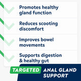 STRELLALAB Anal Gland Support Chews - Scoot Treatment - Digestive Enzymes, Prebiotics & Fiber Supplement for Dogs Digestion & Gut Health. Proprietary Blend of Beet, Psyllium, Dandelion & Pumpkin 120Ct