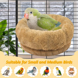 DBNESS Medium Bird Nest for Cage, Removable Plush Parrot Hammock Bed, Winter Warm Resting Perch Platform for Budgies Cockatiel Conure Parakeet Hamster