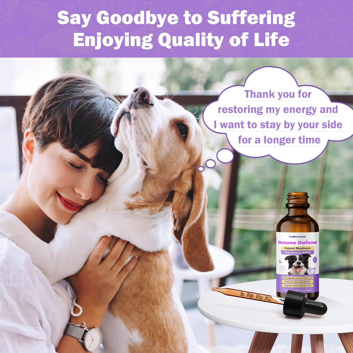 Dog Cancer Supplements - Pet Critical Guard - Defense Immune Support, Cellular Health, Antioxidants with Turkey Tail Mushroom - Natural Herbal Supplement for Well-Being Protection 2 oz (59 ml)