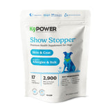 K9Power Show Stopper – Awarded #1 Dog Skin & Coat Product – Supports Allergy Relief, Itchy Skin, Shedding, Dull Coat – Salmon Oil, Collagen, Kelp, Zinc, Probiotics, Beet Juice, Vitamin C