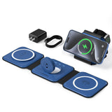 3 in 1 Charging Station for Multple Devices,Foldable 3 in 1 Wireless Charger for Travel,Nano Wireless Charging Station for iPhone16 15 14 13 12 Pro Max/Watch 10 9 8 7 6 5 4 3 Ultra/AirPod Pro