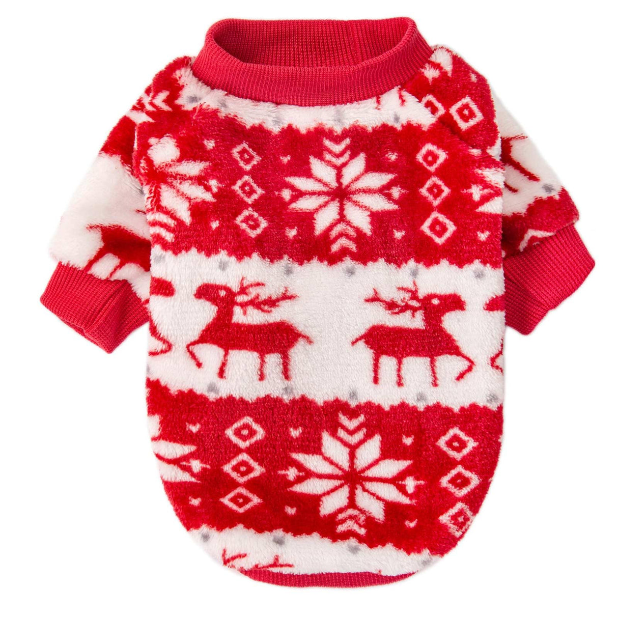 Algudbilt Dog Sweater | 2-Pack Clothes Jackets XXS - XXL for Small Dog Breed (Male & Girl), Super Soft Winter Coats Sweaters for Dogs and Cats, Pet Apparel Outfits (Red,Blue, XX-Large)