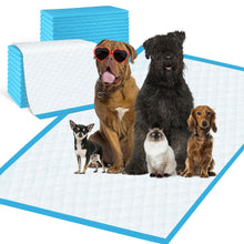 Load image into Gallery viewer, Pee Pads for Dogs &amp; Cats 31"x55" , Puppy Pads Extra Large, Disposable Thicken Pet Training Pads for Doggie Rabbits, Incontinence Underpads Ultra Absorbent &amp; Quick-Dry, Leakproof Potty Pad 40 Count
