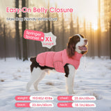 FUAMEY Dog Puffer Jacket for Large Dogs,Dog Cold Weather Coats Winter Dogs Down Jackets Waterproof Pet Snowsuits Warm Puppy Winter Vest Turtleneck Pets Adjustable Jackets Coats Pink L