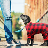 Dog Pajamas Large Sized Dog Buffalo Plaid Christmas Pajamas Soft Flannel Pet Clothes Warm and Cozy Pjs for Dogs(XL)