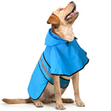 Domagiker Waterproof Dog Raincoats - Hooded Raincoats for Dogs, Adjustable Reflective Dog Rain Coat, Windproof Dog Rain Jacket Pet Rain Slicker Poncho for Small, Medium, Large Dogs (Small, Blue)