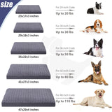Dog Crate Bed Waterproof for Small Dogs - Rose Velvet Soft Fluffy Washable With Removable Cover & Anti-Slip Bottom, 23 x 17 Inch, Gray