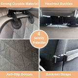 GOOPAWS Dog Car Seat Cover, Waterproof Dog Hammock, Scratchproof Travel Car Bed Back Seat Cover for Pets, with Storage Pocket for Car SUV Truck (Grey-3)