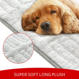 Moonsea Soft Plush Dog Bed Crate Mat, 48" X 30", Anti-Slip Bottom, Machine Washable, 3 Layers of Material for Ultimate Comfort