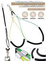 Kalolary Foldable Pet Dog Grooming Arm with Clamp, Dog Grooming Loop Noose & Two No Sit Haunch Holder (Single Arm)
