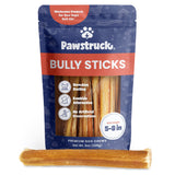 Pawstruck Natural 5-8" Bully Sticks for Dogs - Best Long-Lasting, Rawhide-Free, Low Odor Dental Chew Treat - Healthy Single Ingredient, 100% Real Beef - 8 oz Bag - Packaging May Vary